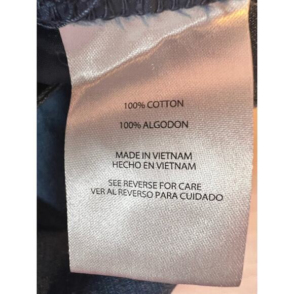 ISAAC MIZRAHI Flat Front Shorts 100% Cotton in Chambray Blue Women's Size 16 - Picture 8 of 10